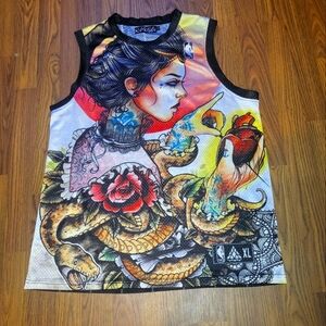 Mens Xl Set4lyfe Graphic Print Performance Muscle Shirt Breathable Tank Top
